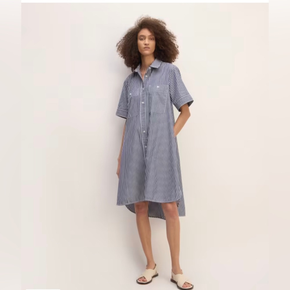Everlane Daytripper Shirtdress size M Navy stripe